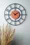 Wallity Reloj de Pared Decorativo Negro y Naranja